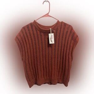NWT Jessica Simpson Brick Red Knit Sweater